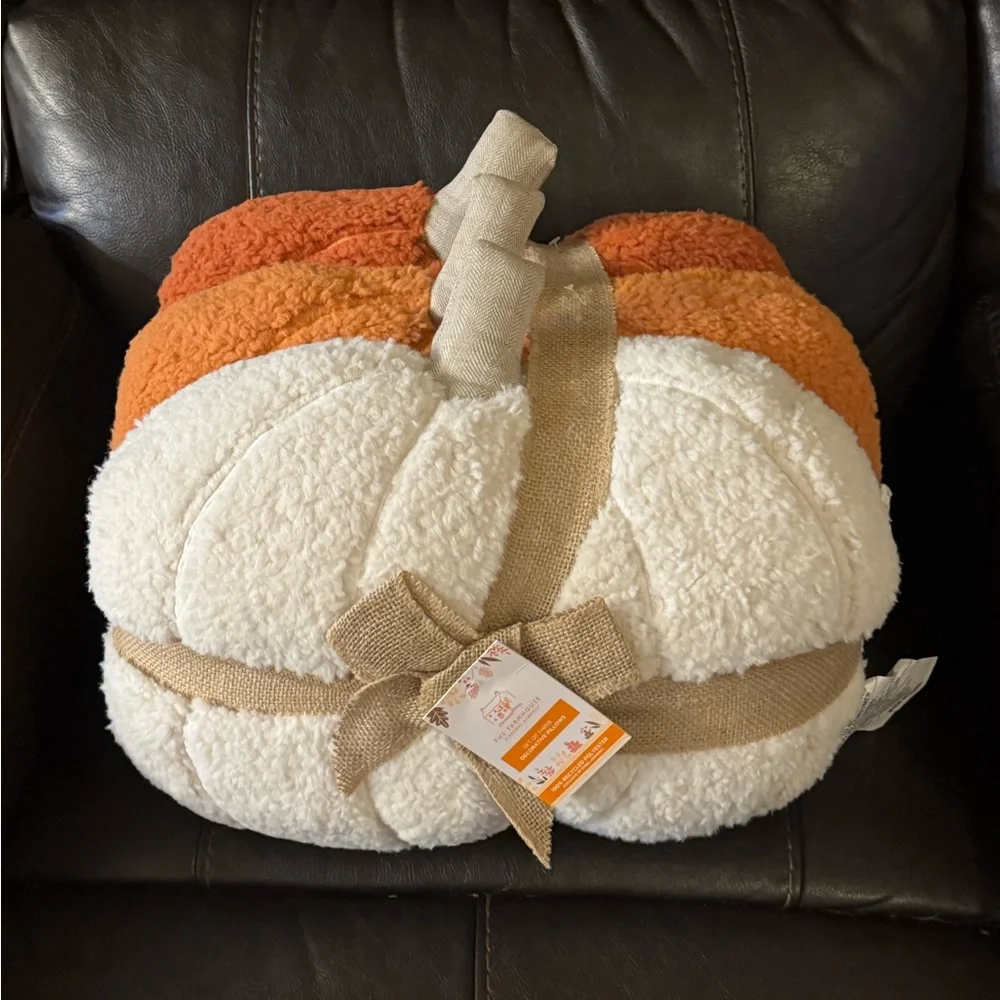 Rachel Ashwell Cozy Pumpkin-Shaped Pillow